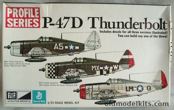 MPC 1/72 Republic P-47D Thunderbolt Profile Series - 69th FS 58th FG 5th AF New Guinea 1944 / 82nd FS 78 FG 8th AF UK / 62nd FS 56th FG UK 1944, 2-1110-100 plastic model kit